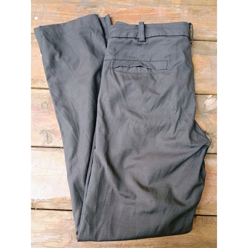 Lululemon Activewear Pants Mens Size 30 Gray Nylon Flat Front